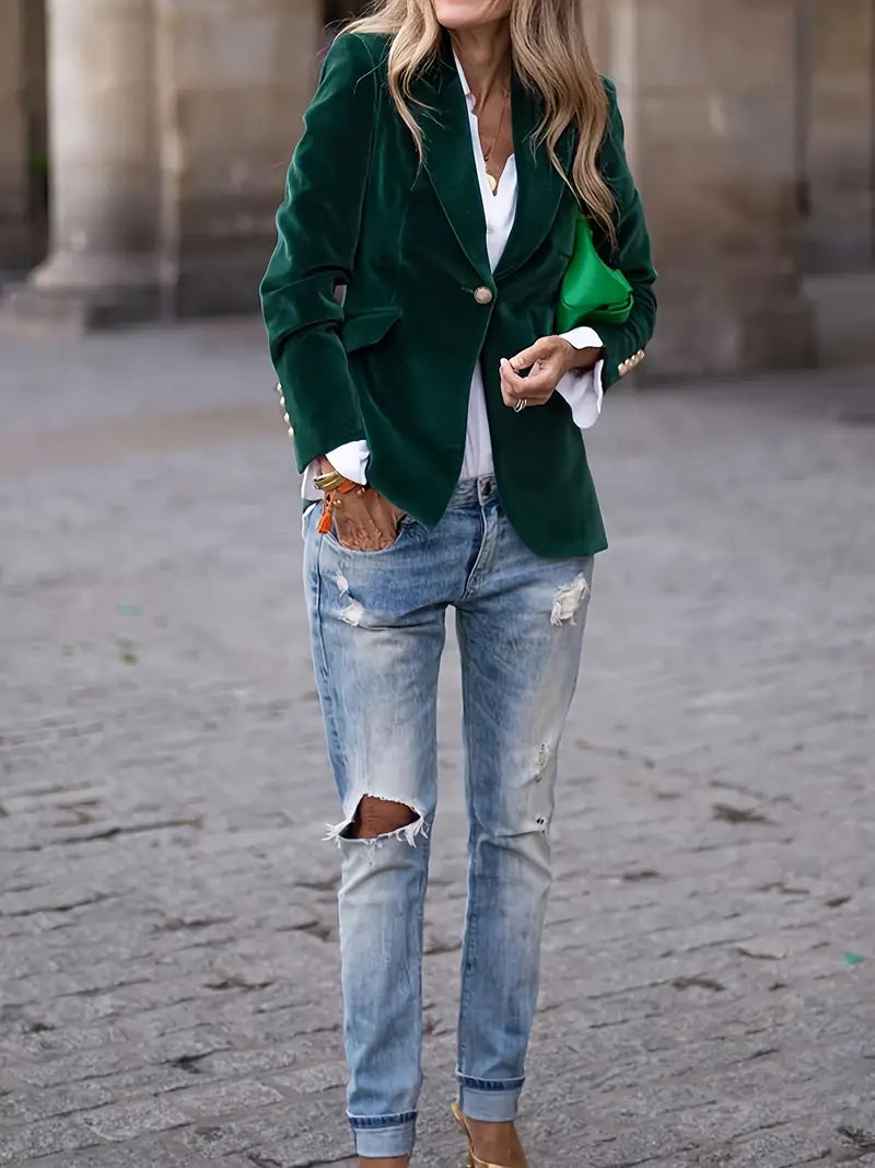 Savannah™ - Premium Velvet Blazer for a Stylish and Elegant Look