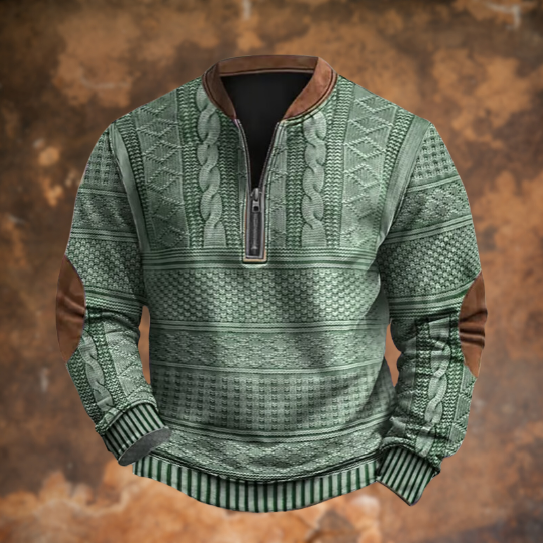 Jürgen – Fashionable Knit Sweater with Elegant Zipper for a Modern Look