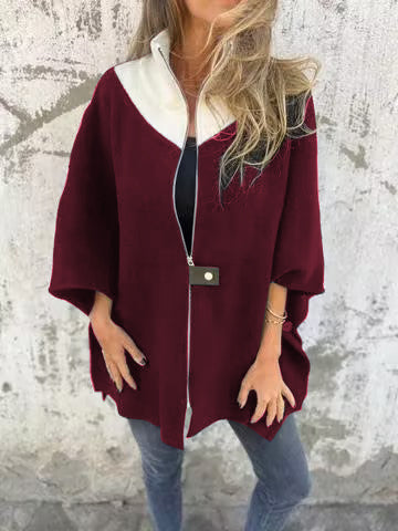 Alessia | Fashionable Stand Collar Half-Zip Jacket - Exclusive Limited Edition