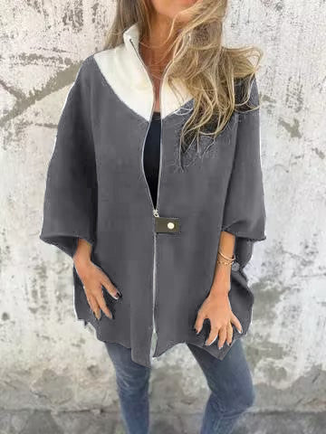 Alessia | Fashionable Stand Collar Half-Zip Jacket - Exclusive Limited Edition
