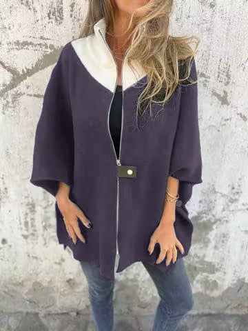 Alessia | Fashionable Stand Collar Half-Zip Jacket - Exclusive Limited Edition