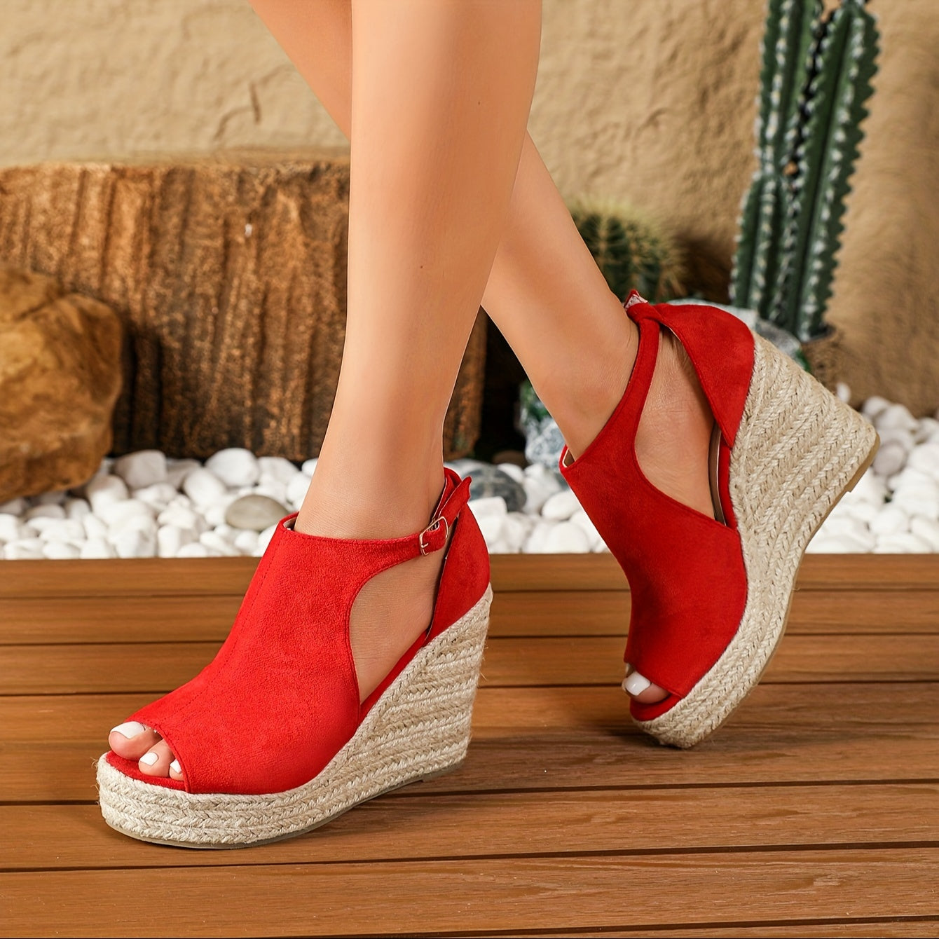 Women's Heeled Sandals with Flexible Strap and Cushioned Footbed