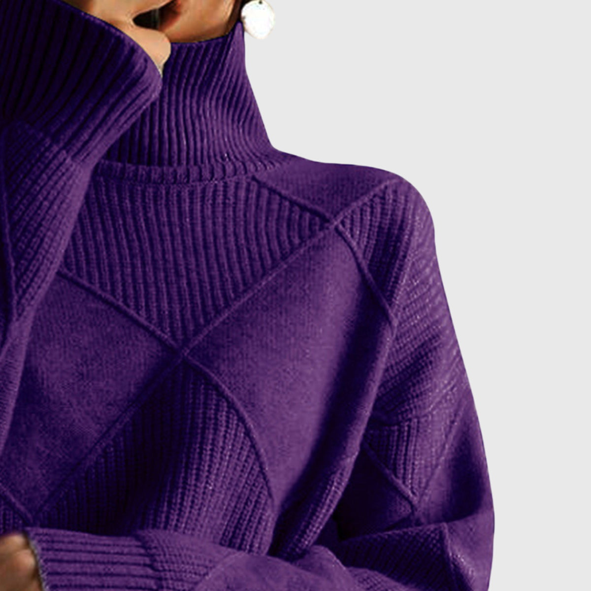 Angela™ - Chic Scarf and Comfortable Turtleneck Sweater for Sophisticated Looks