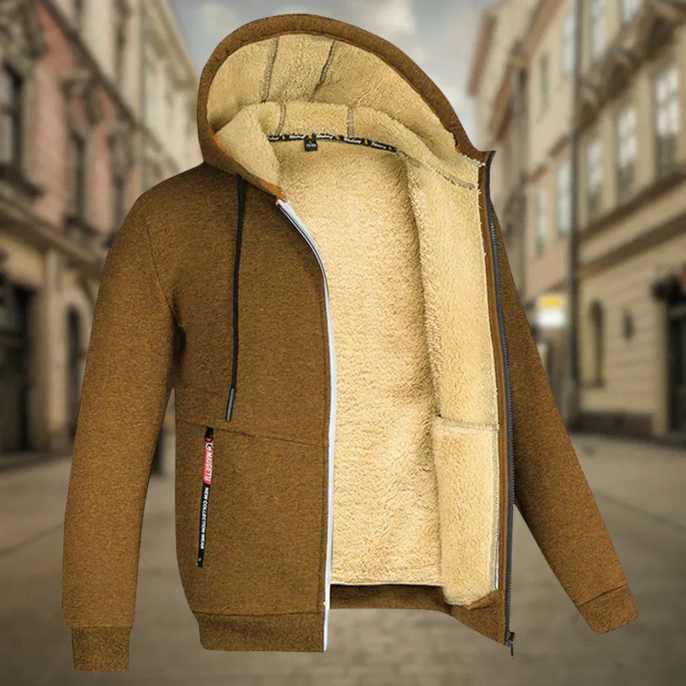 Remy™ men's fleece hoodie – maximum comfort and modern winter style