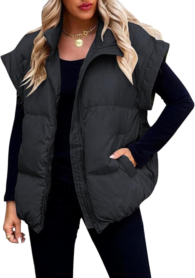 Charlotte™ – Comfortable and cozy short quilted jacket with short sleeves for stylish comfort