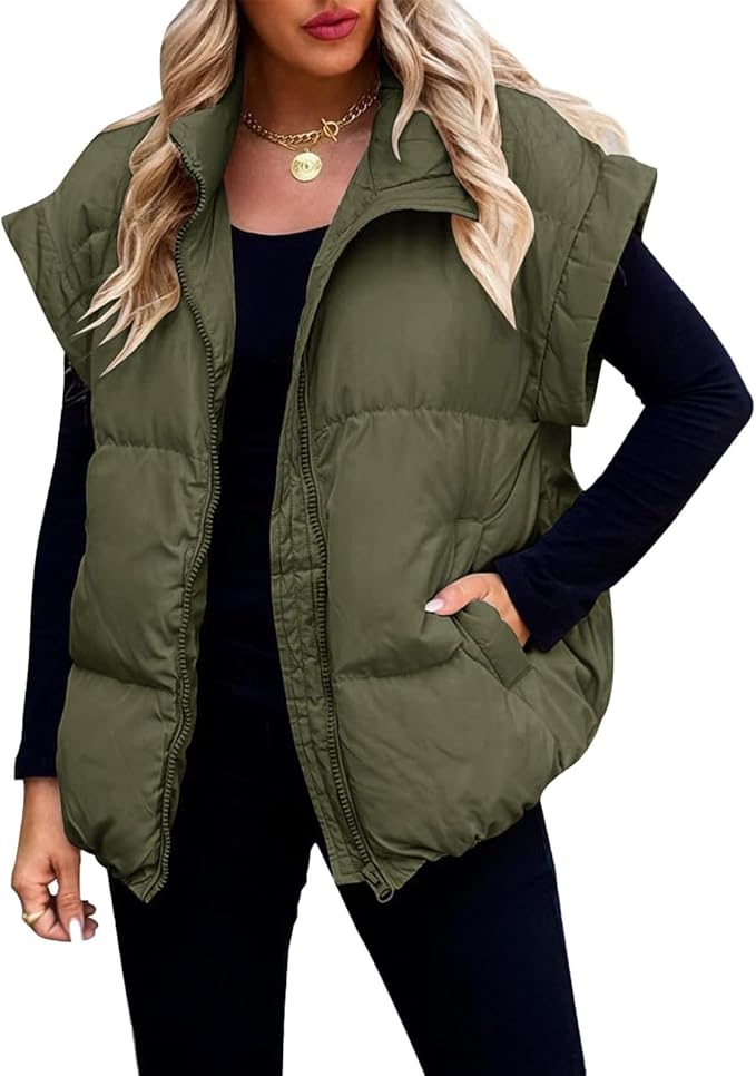 Charlotte™ – Comfortable and cozy short quilted jacket with short sleeves for stylish comfort