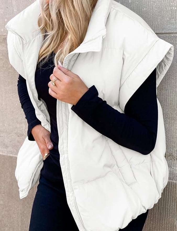 Charlotte™ – Comfortable and cozy short quilted jacket with short sleeves for stylish comfort