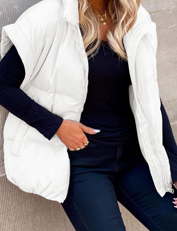 Charlotte™ – Comfortable and cozy short quilted jacket with short sleeves for stylish comfort