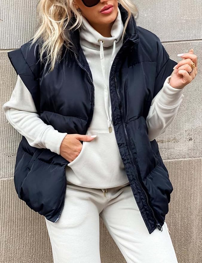Charlotte™ – Comfortable and cozy short quilted jacket with short sleeves for stylish comfort