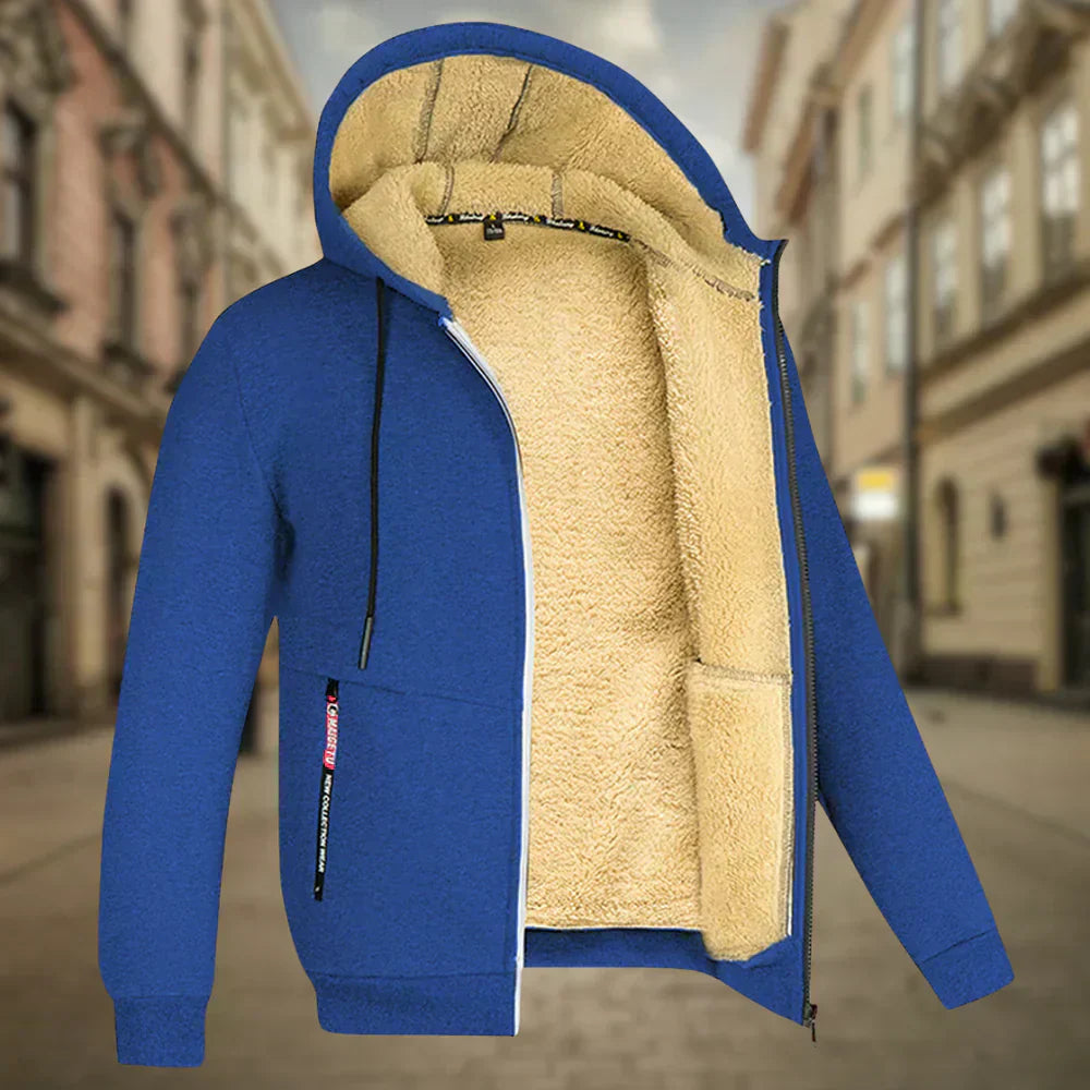 Remy™ men's fleece hoodie – maximum comfort and modern winter style