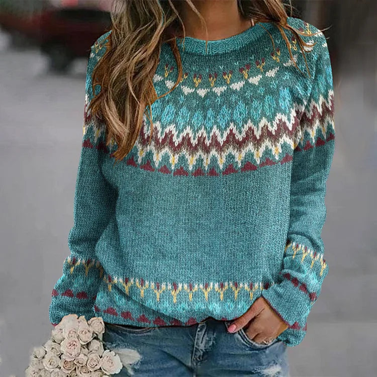 Peyton™ - Retro Wave Elegant Sweatshirt for High-End Comfort and Trendy Easy Style