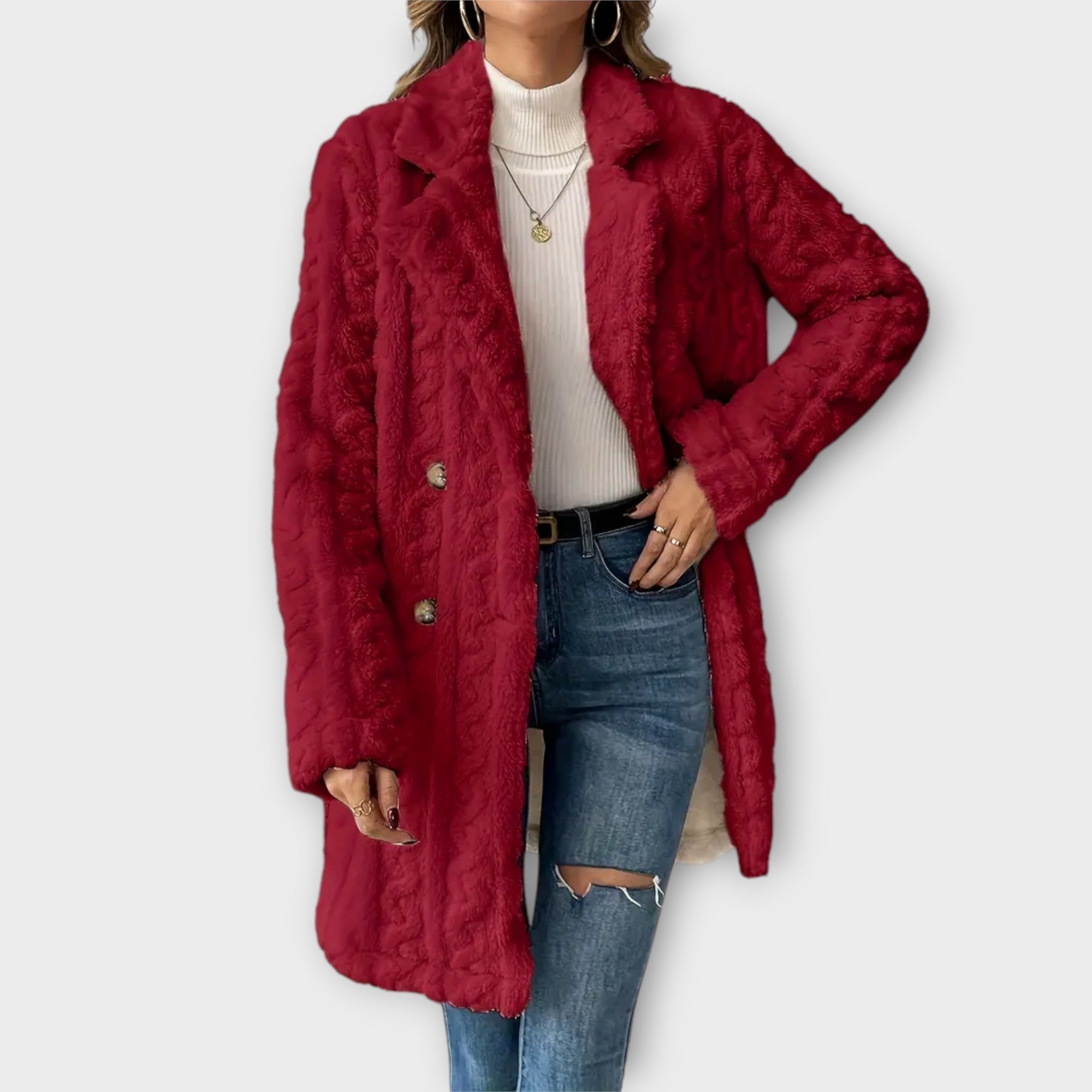 Amana™ Elegant Teddy Fur Coat - Luxurious Warmth and Supreme Comfort