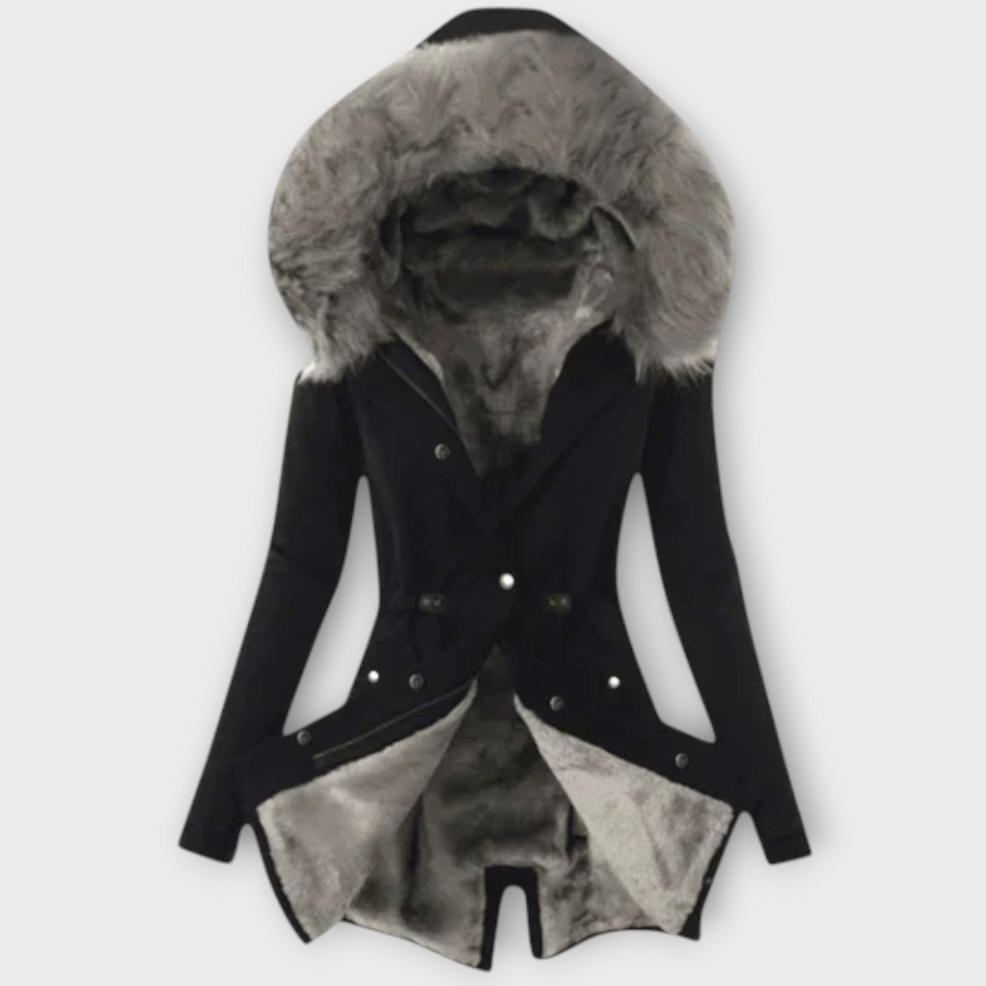 Celine™ | Elegant winter jacket with fur trim for unmatched comfort and style