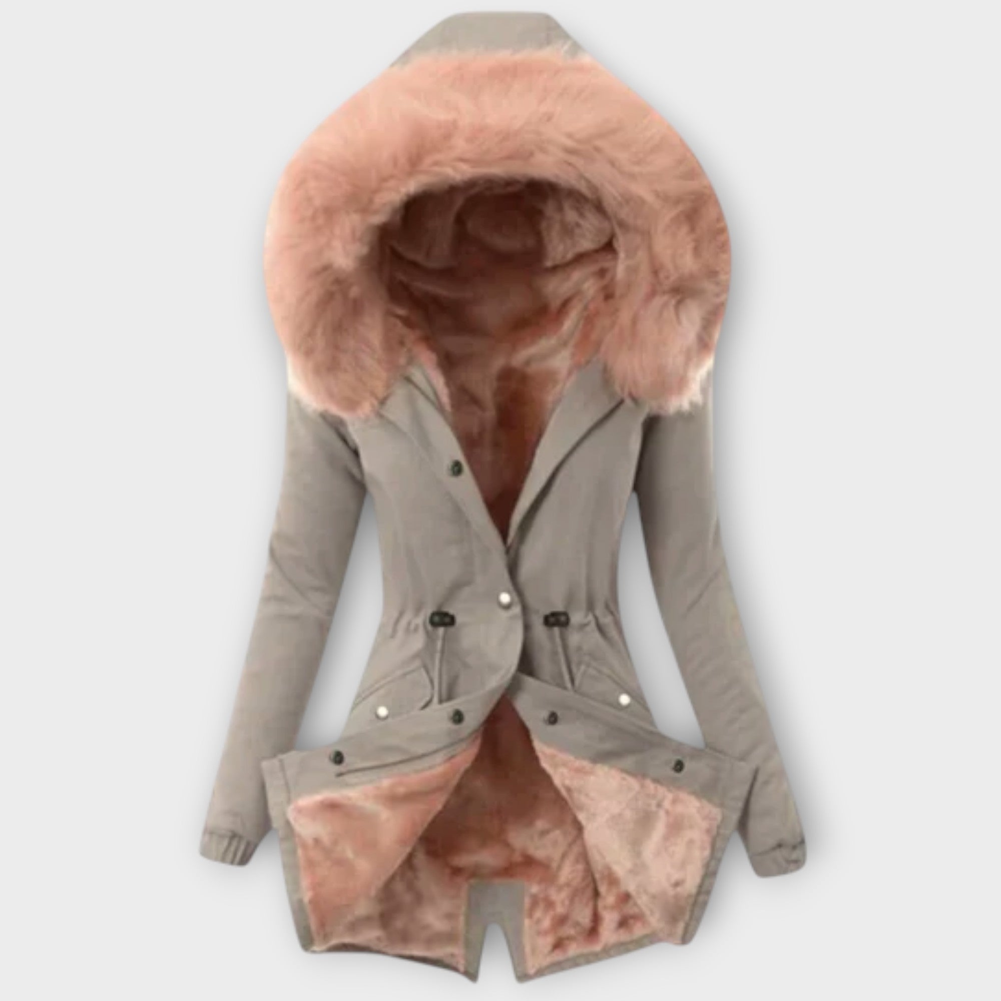 Celine™ | Elegant winter jacket with fur trim for unmatched comfort and style