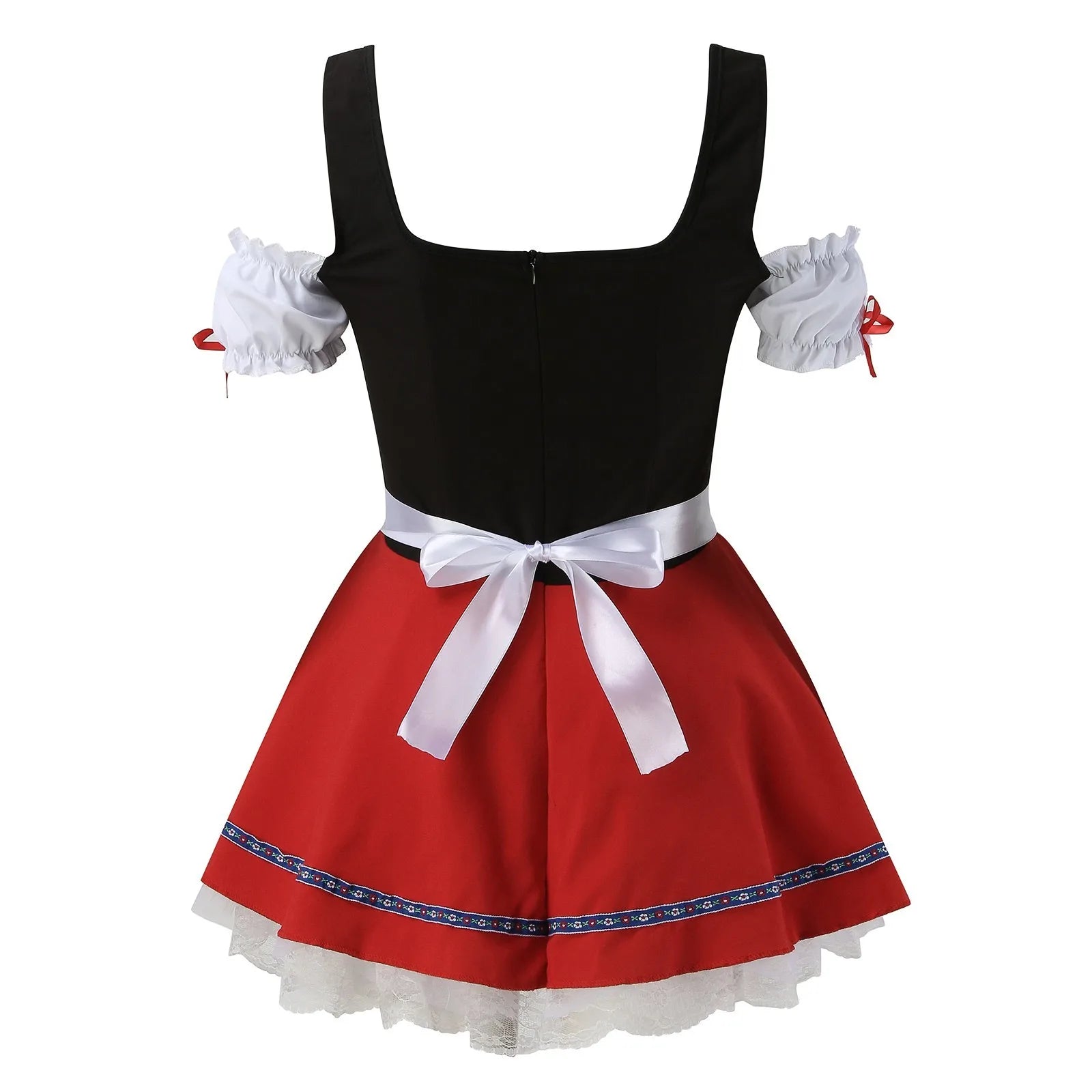 Elegant Women's Summer Dirndl with Stylish Apron, Charming Details, and Flattering Cut