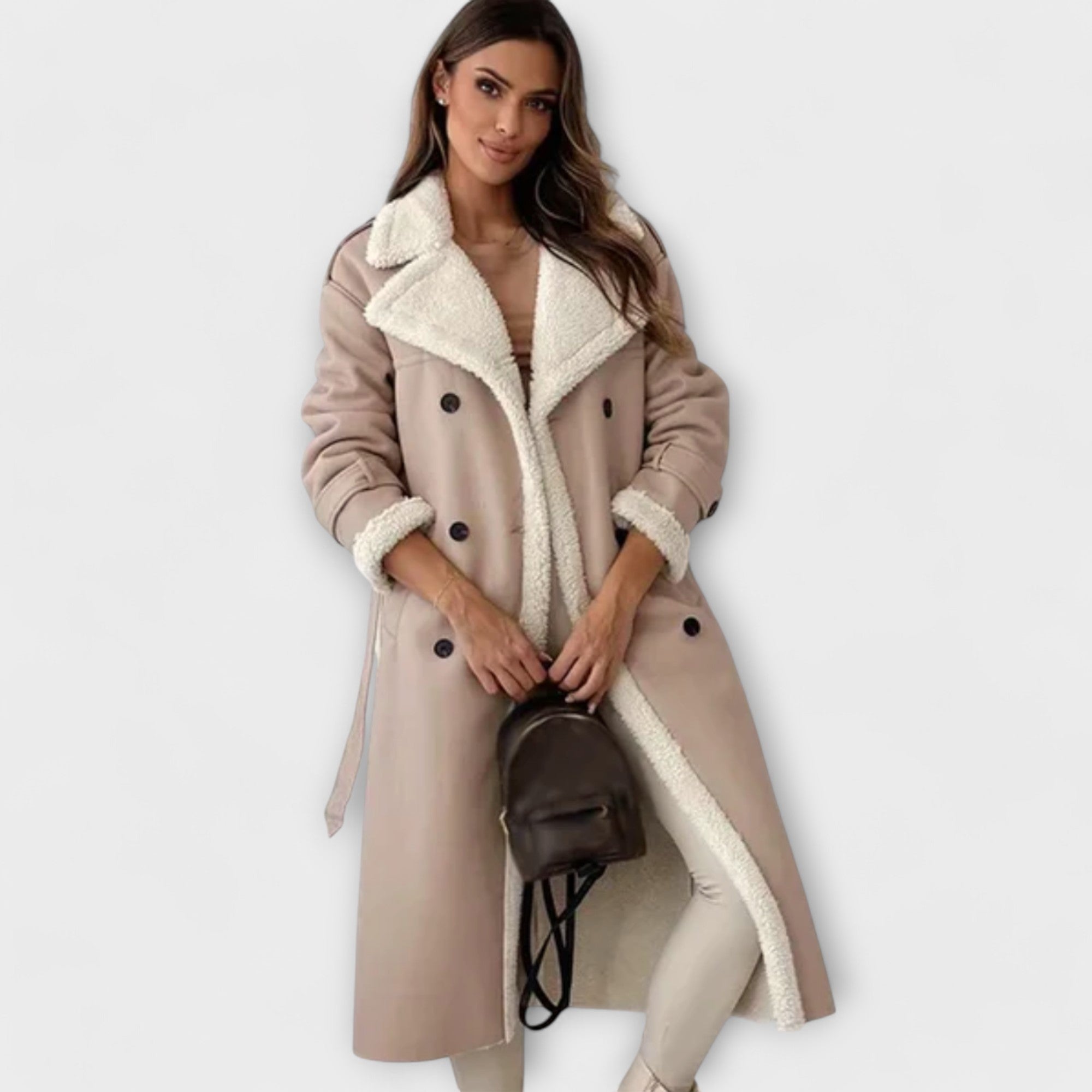 Luna™ | Elegant Long Coat with Soft Fleece Lining for a Warm Style and Optimal Comfort