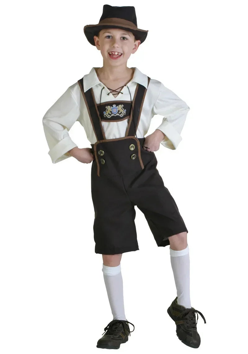 Festive Oktoberfest Bubble Costume with Authentic Lederhosen, Shirt, and Hat โ For an Unforgettable Look