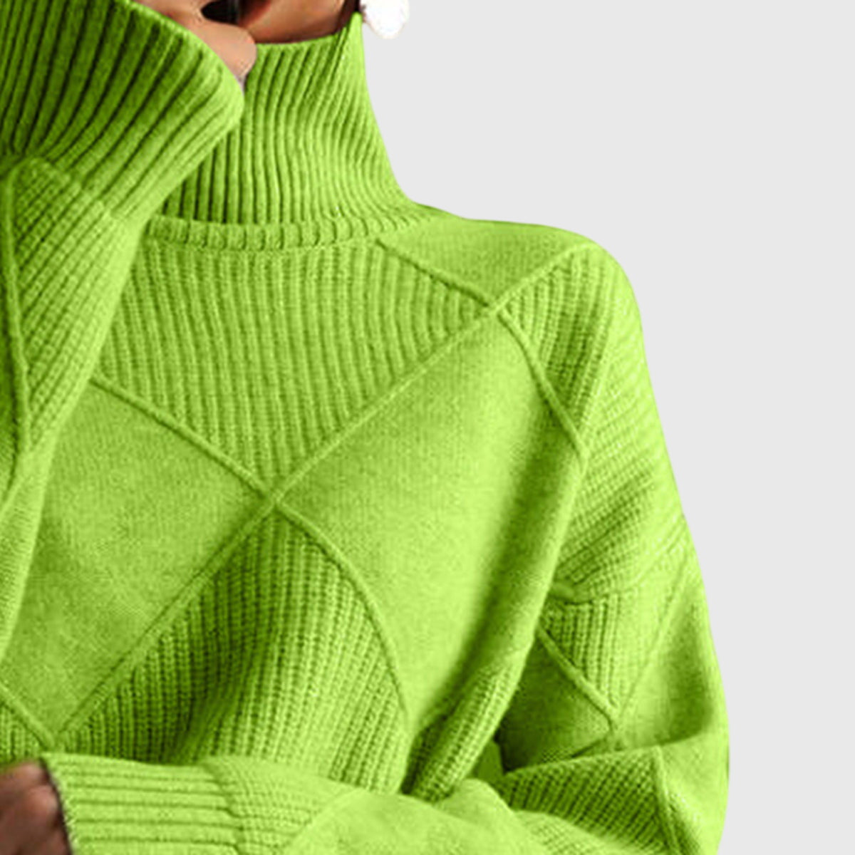 Angela™ - Chic Scarf and Comfortable Turtleneck Sweater for Sophisticated Looks