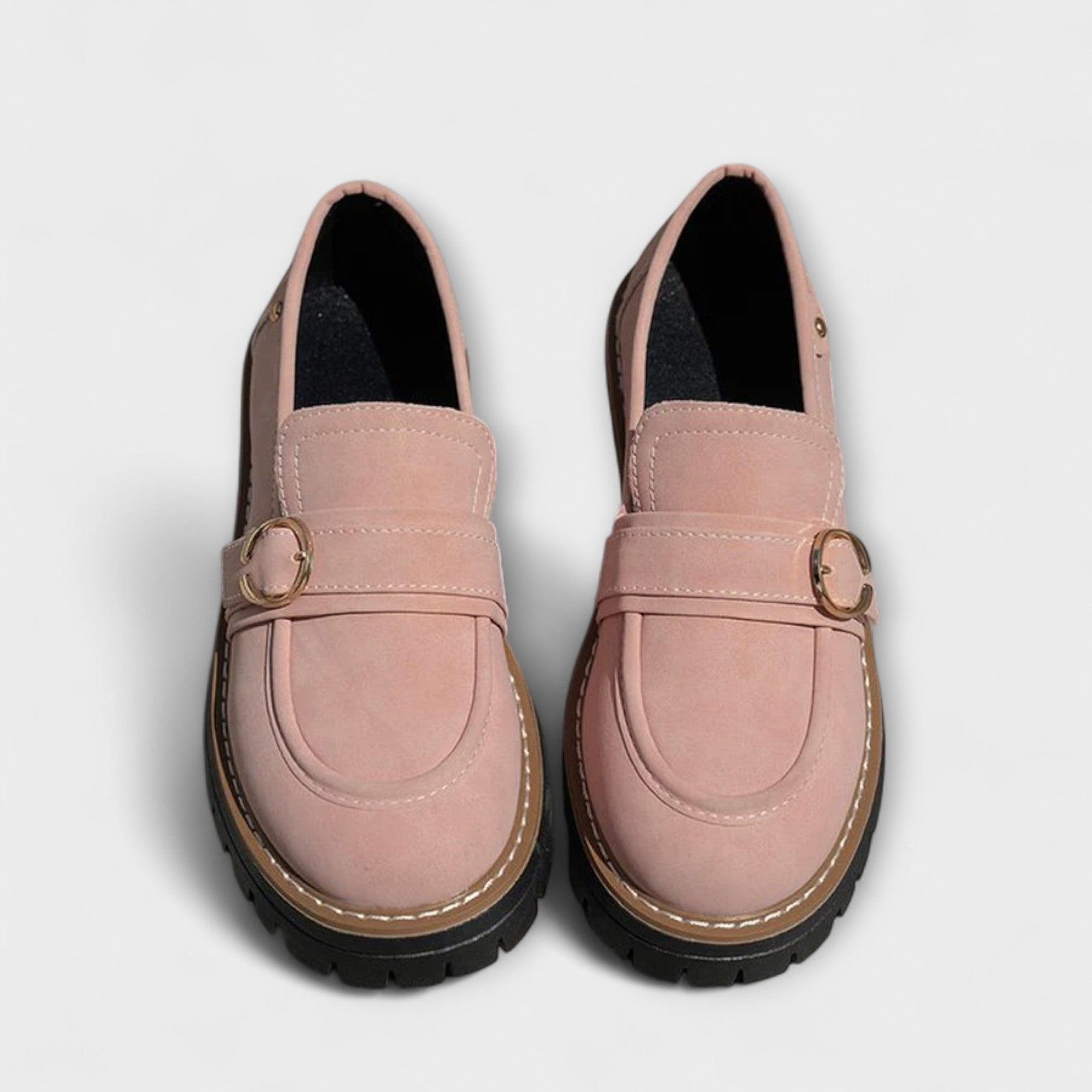 Lora β Elegant Light Moccasins with Rounded Toe for Exceptional Comfort
