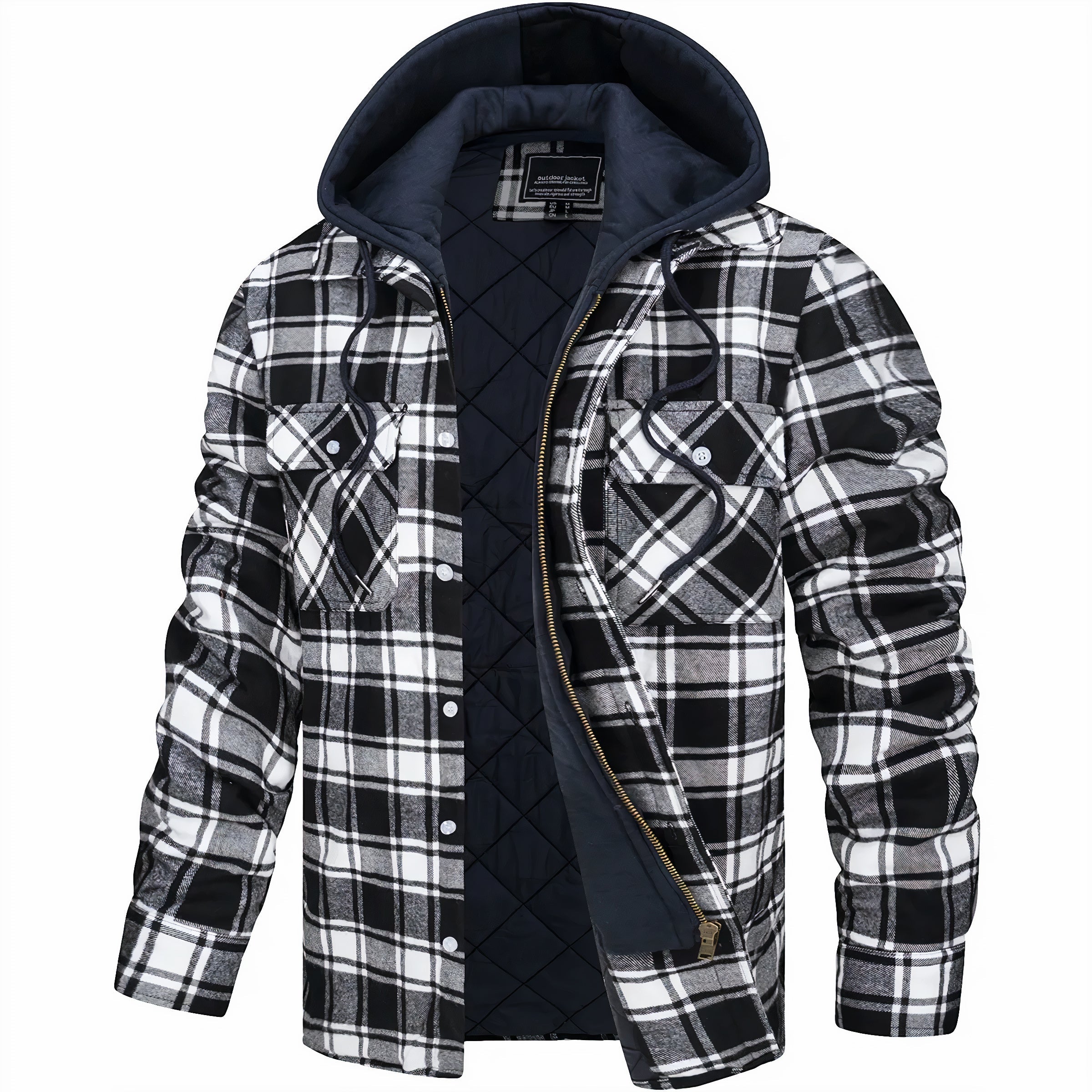 Julius™ | Trendy Checked Jacket with Cozy Zipper for a Stylish Look