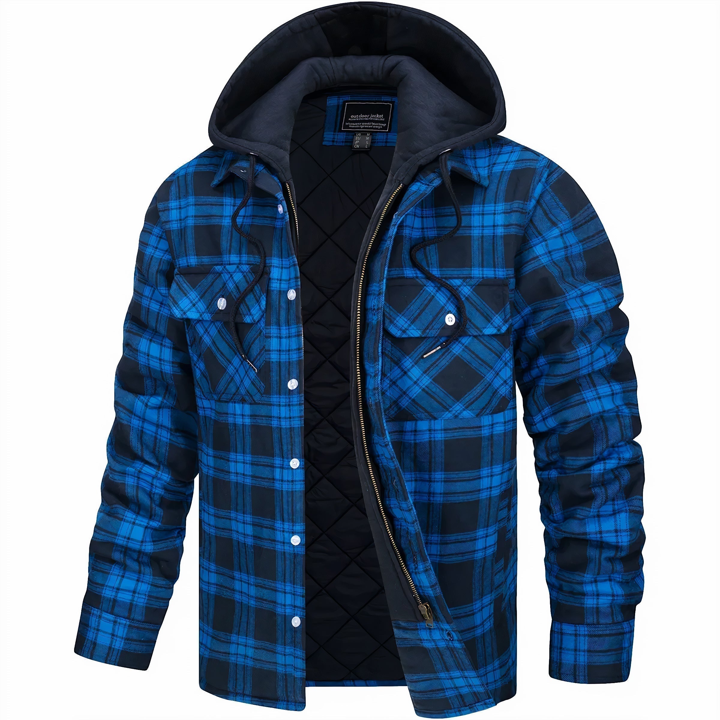 Julius™ | Trendy Checked Jacket with Cozy Zipper for a Stylish Look