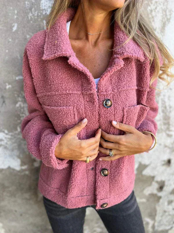 Zoe™ – Stylish Short Wool Jacket with Lapel for an Elegant Appearance
