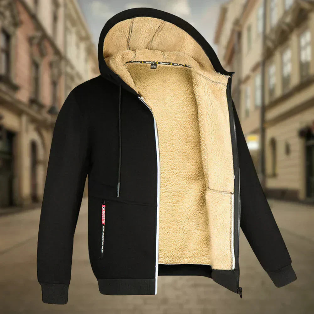 Remy™ men's fleece hoodie – maximum comfort and modern winter style