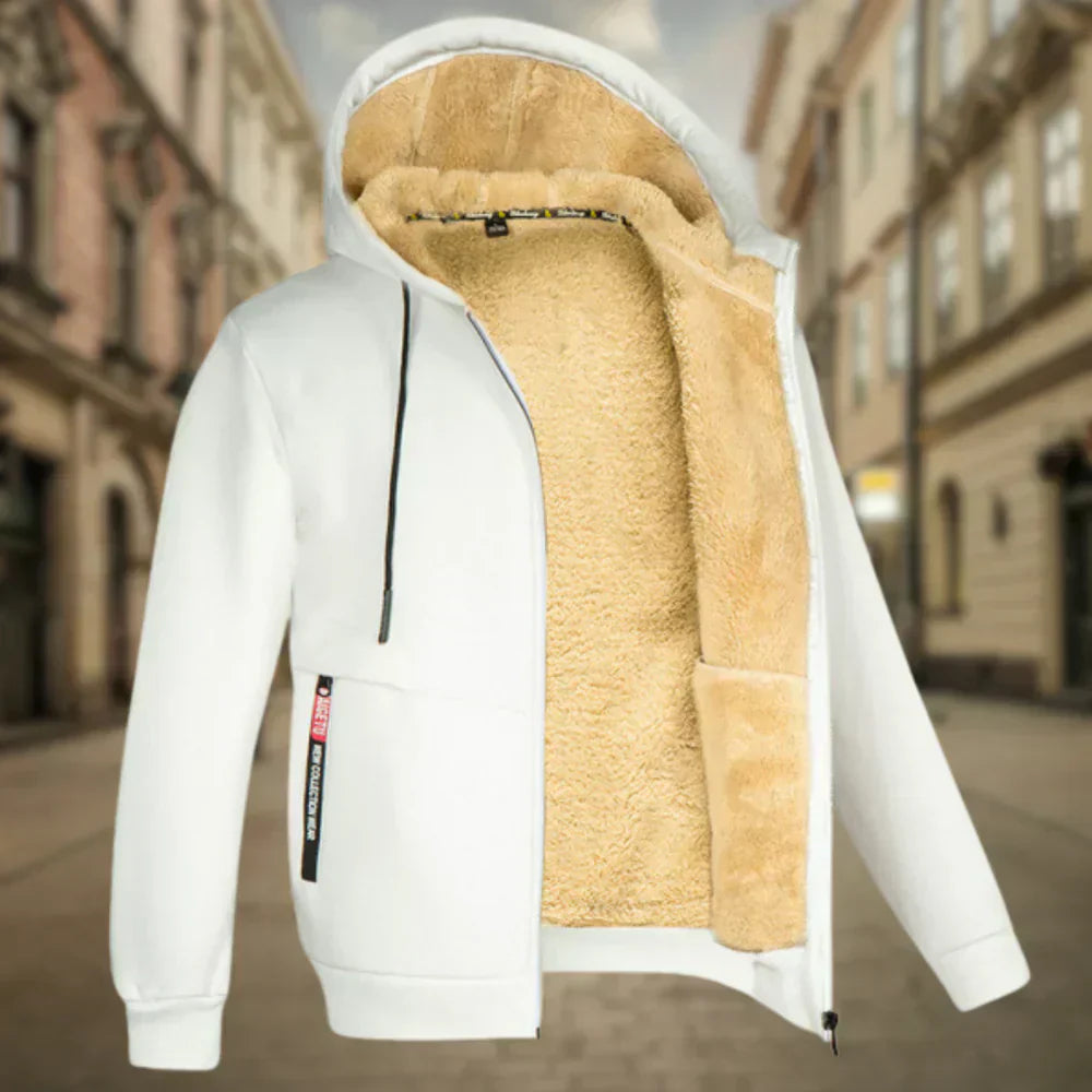 Remy™ men's fleece hoodie – maximum comfort and modern winter style