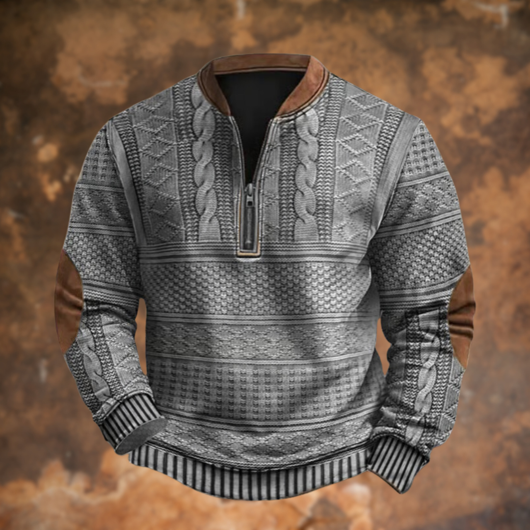 Jürgen – Fashionable Knit Sweater with Elegant Zipper for a Modern Look
