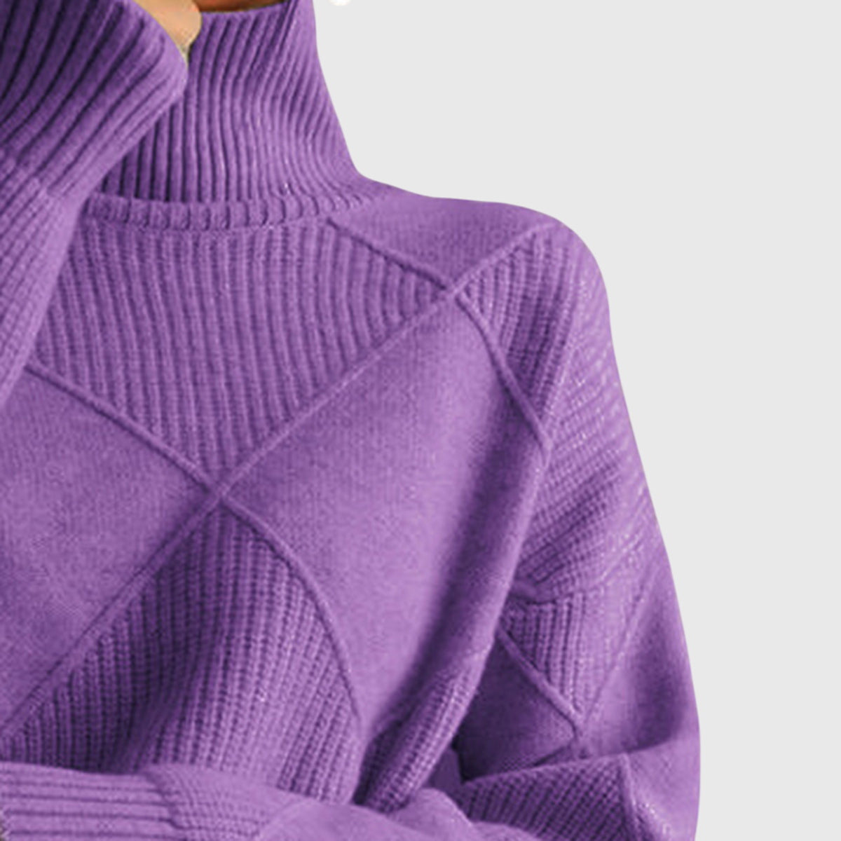 Angela™ - Chic Scarf and Comfortable Turtleneck Sweater for Sophisticated Looks