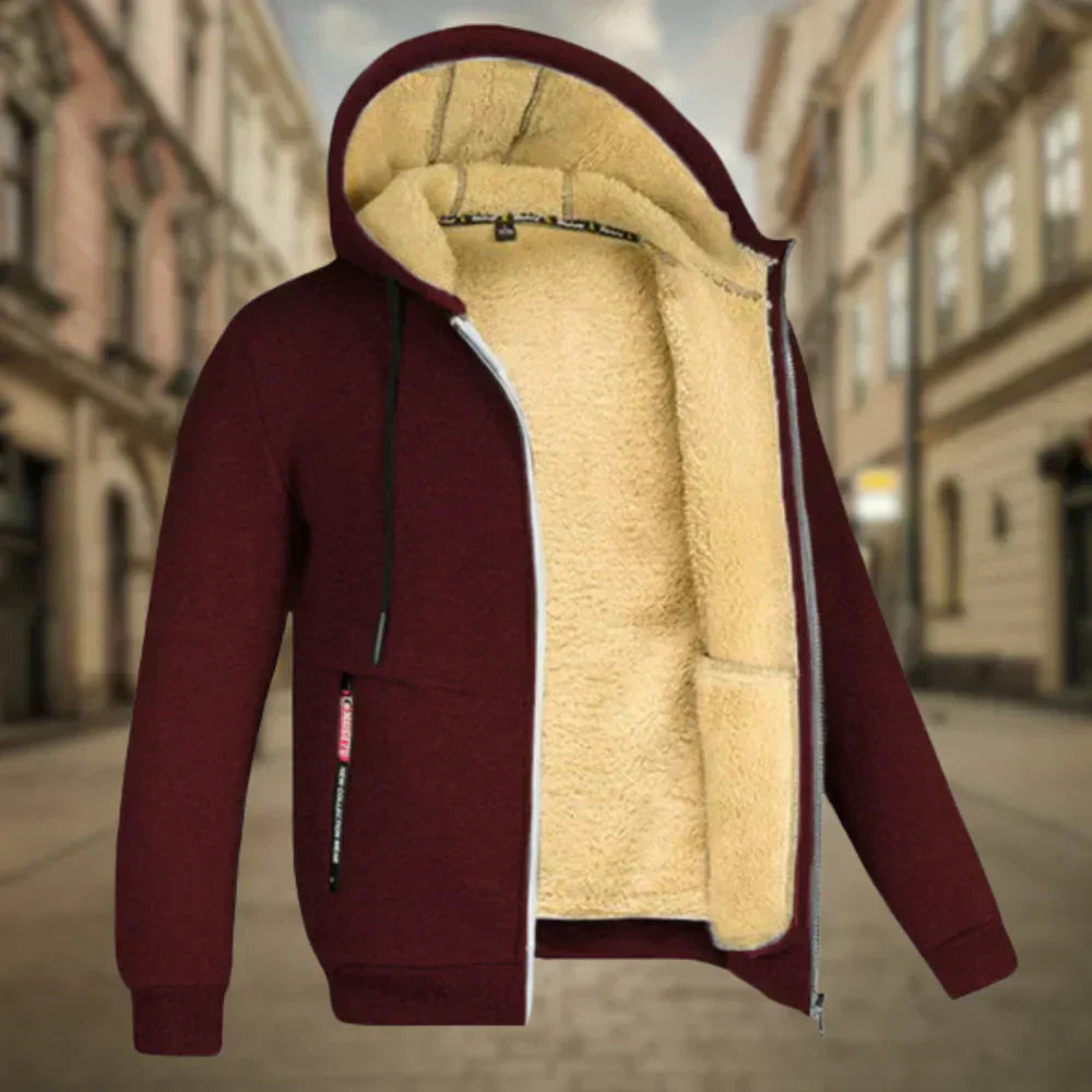 Remy™ men's fleece hoodie – maximum comfort and modern winter style