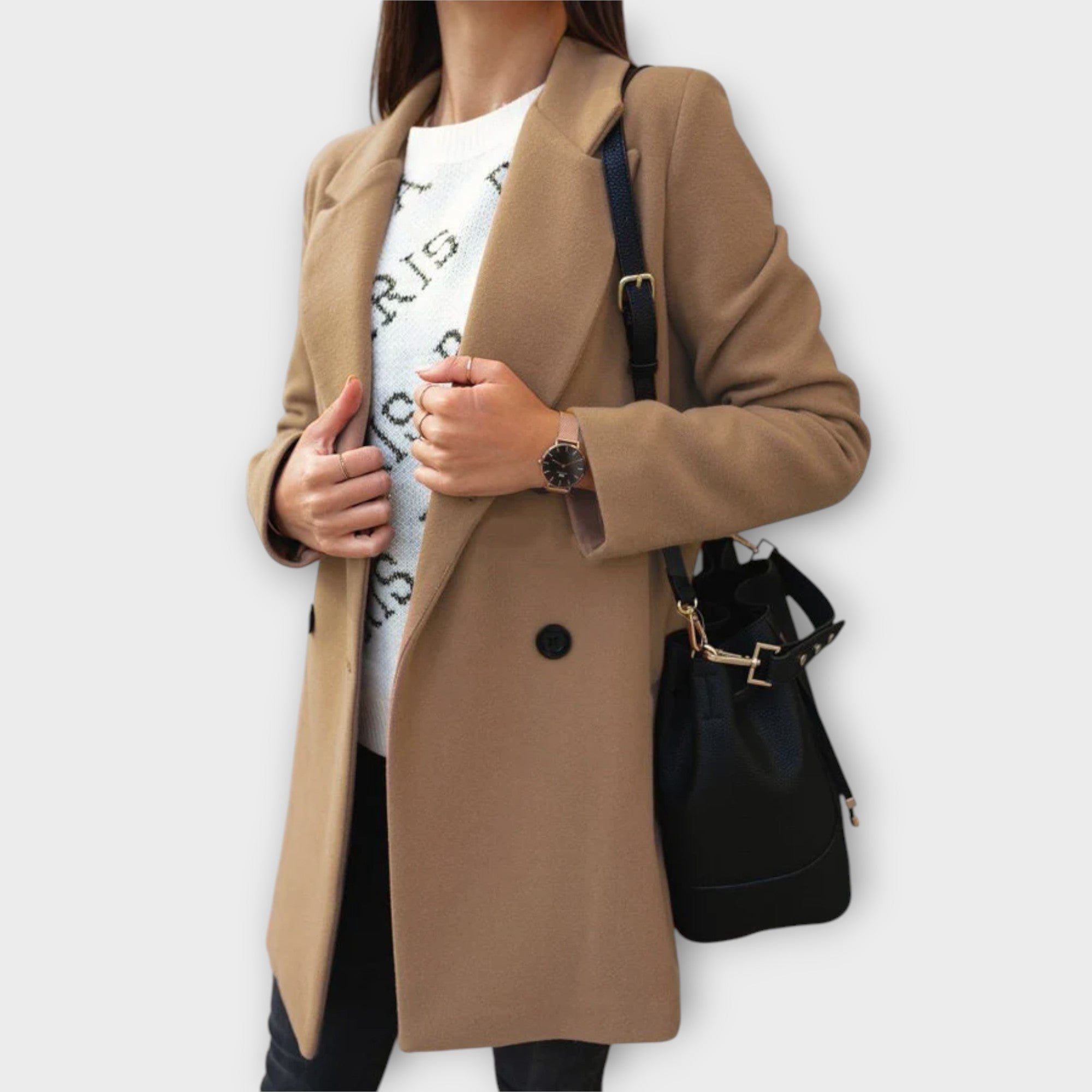 Chic Women's Coat Teresa™ with Stylish Notch Collar – The Perfect Blend of Elegance and Timeless Fashion