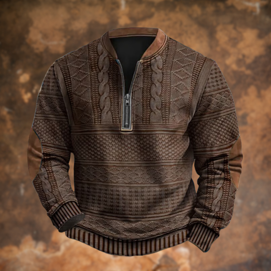 Jürgen – Fashionable Knit Sweater with Elegant Zipper for a Modern Look