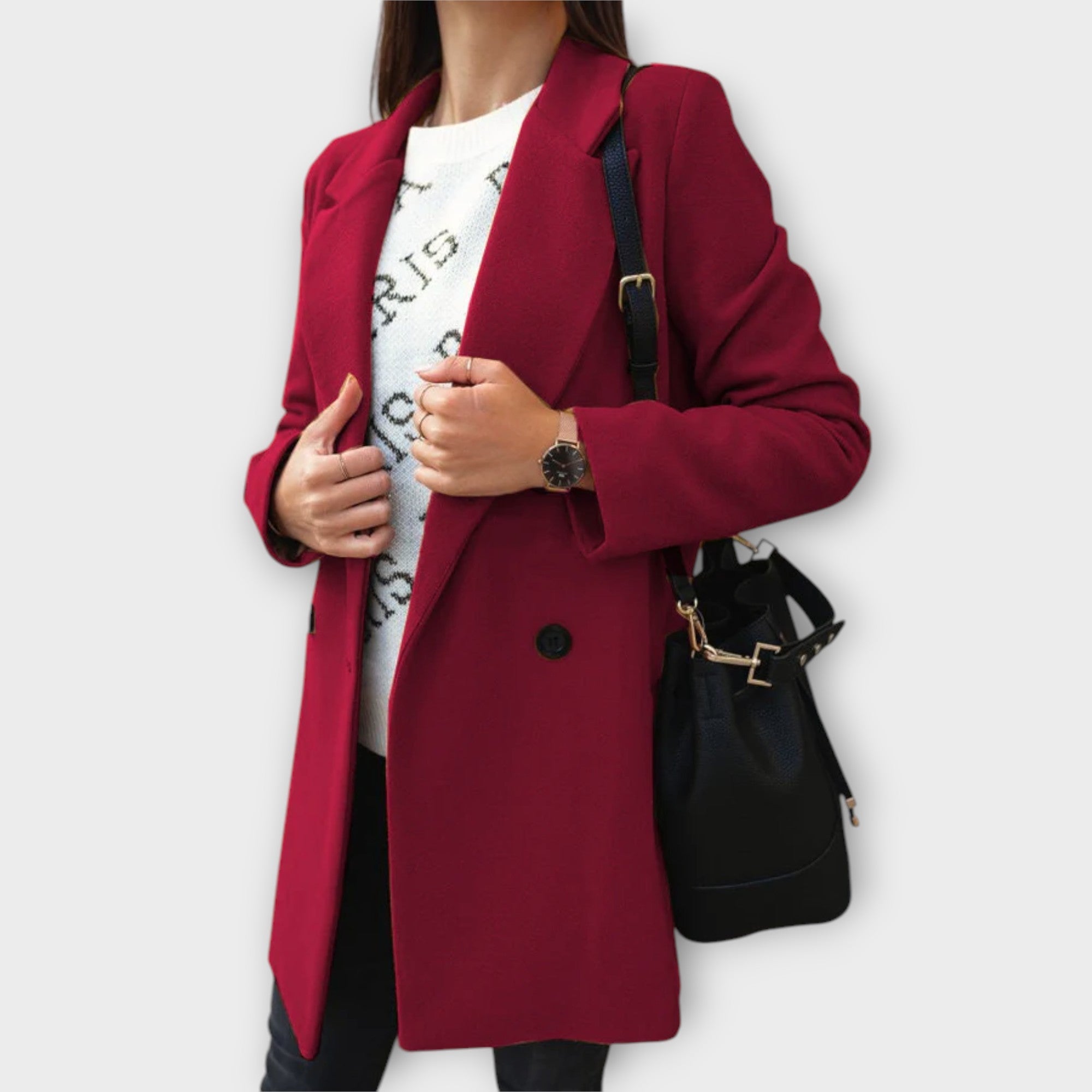 Chic Women's Coat Teresa™ with Stylish Notch Collar – The Perfect Blend of Elegance and Timeless Fashion
