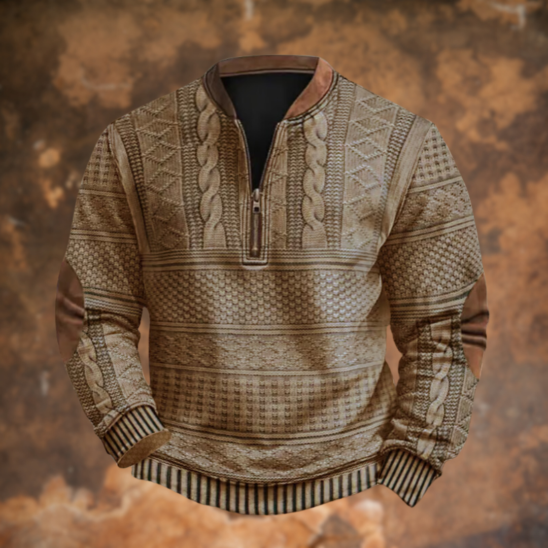 Jürgen – Fashionable Knit Sweater with Elegant Zipper for a Modern Look