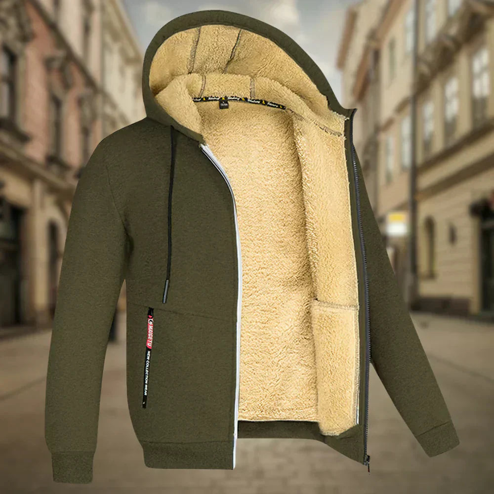 Remy™ men's fleece hoodie – maximum comfort and modern winter style