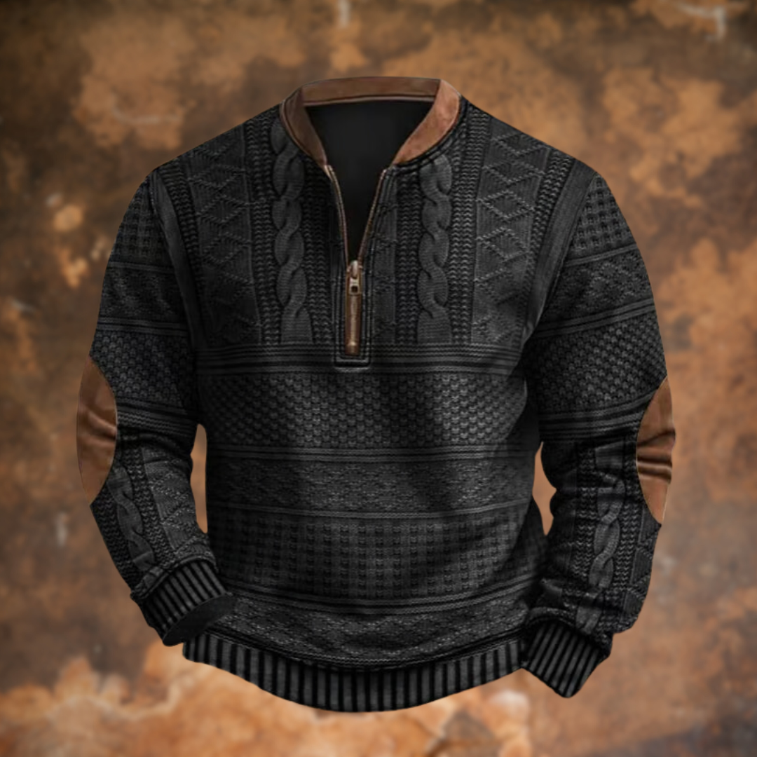 Jürgen – Fashionable Knit Sweater with Elegant Zipper for a Modern Look