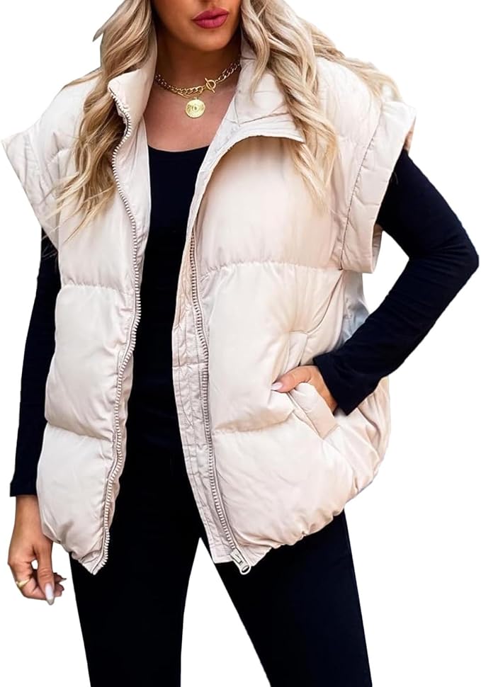 Charlotte™ – Comfortable and cozy short quilted jacket with short sleeves for stylish comfort