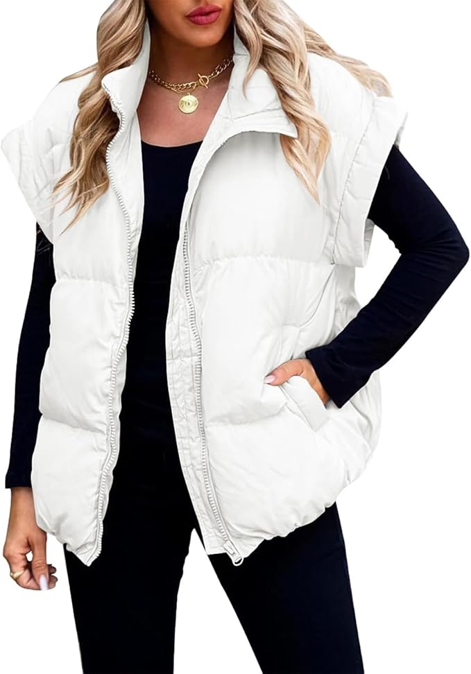 Charlotte™ – Comfortable and cozy short quilted jacket with short sleeves for stylish comfort