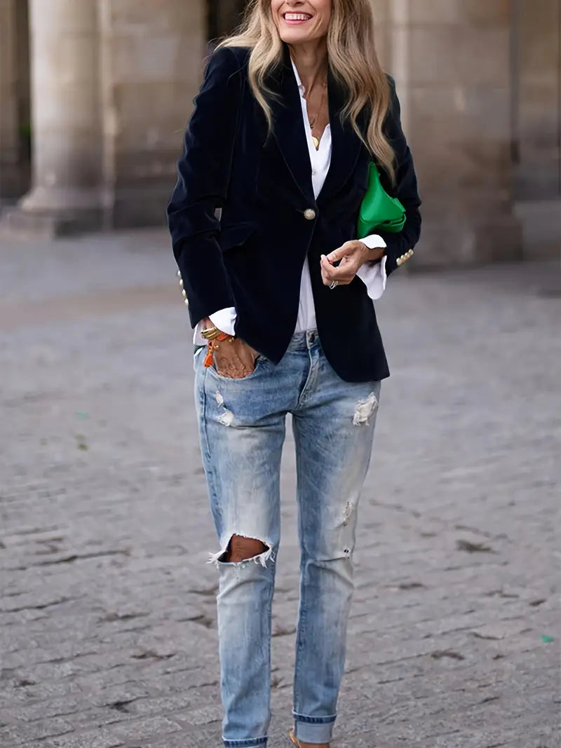 Savannah™ - Premium Velvet Blazer for a Stylish and Elegant Look