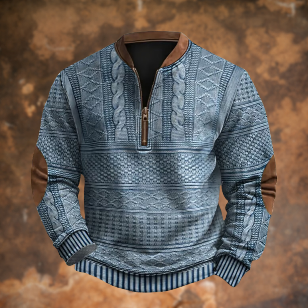 Jürgen – Fashionable Knit Sweater with Elegant Zipper for a Modern Look