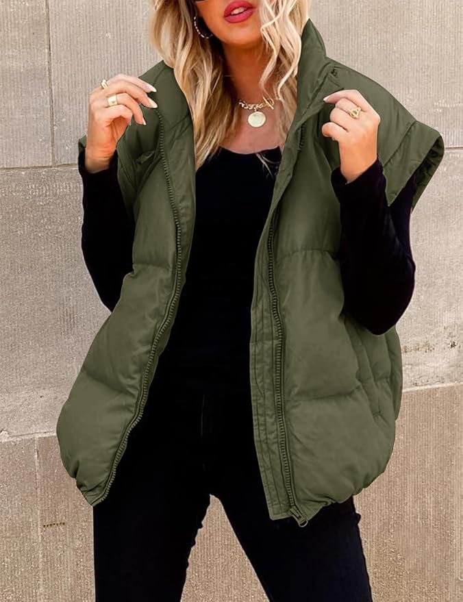 Charlotte™ – Comfortable and cozy short quilted jacket with short sleeves for stylish comfort