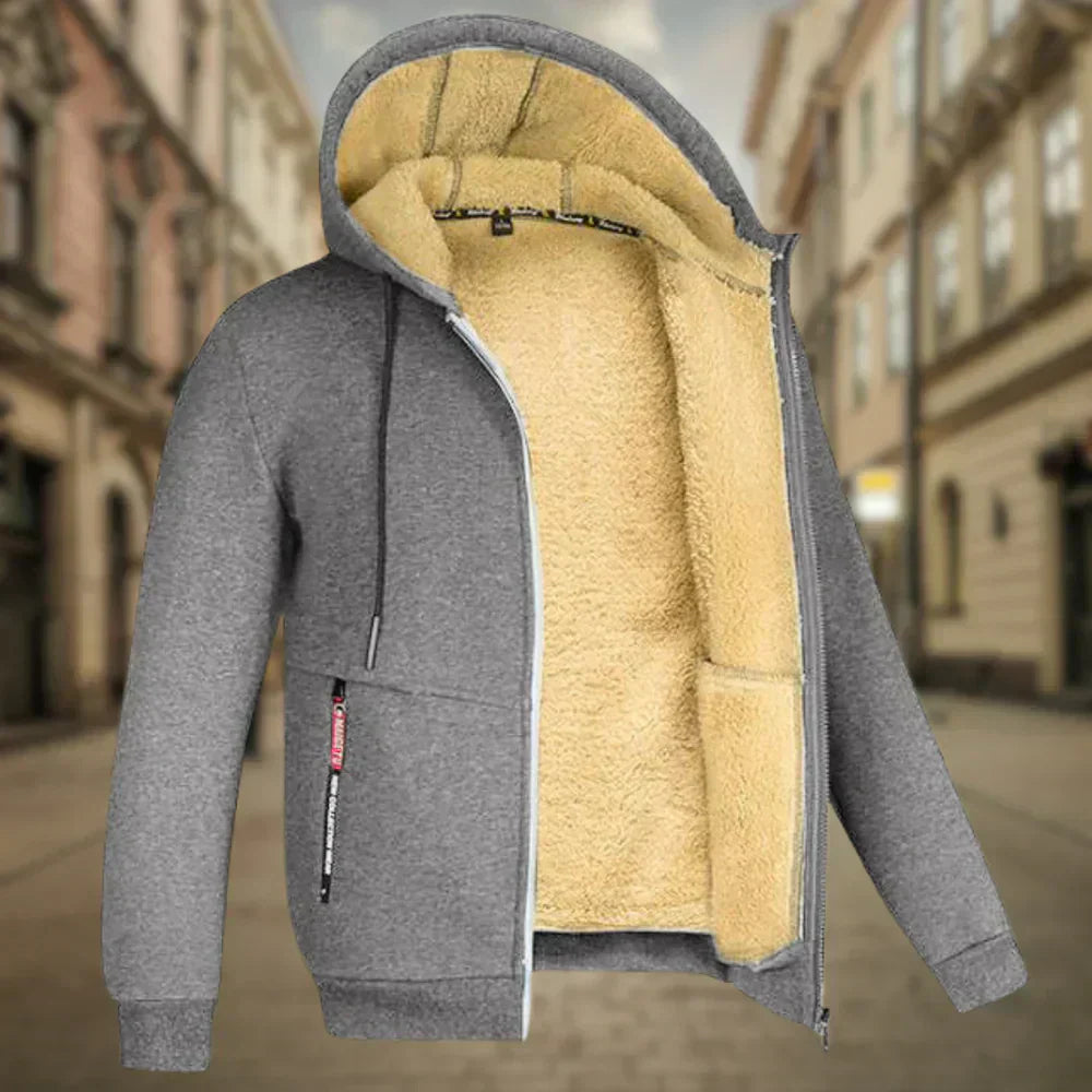 Remy™ men's fleece hoodie – maximum comfort and modern winter style
