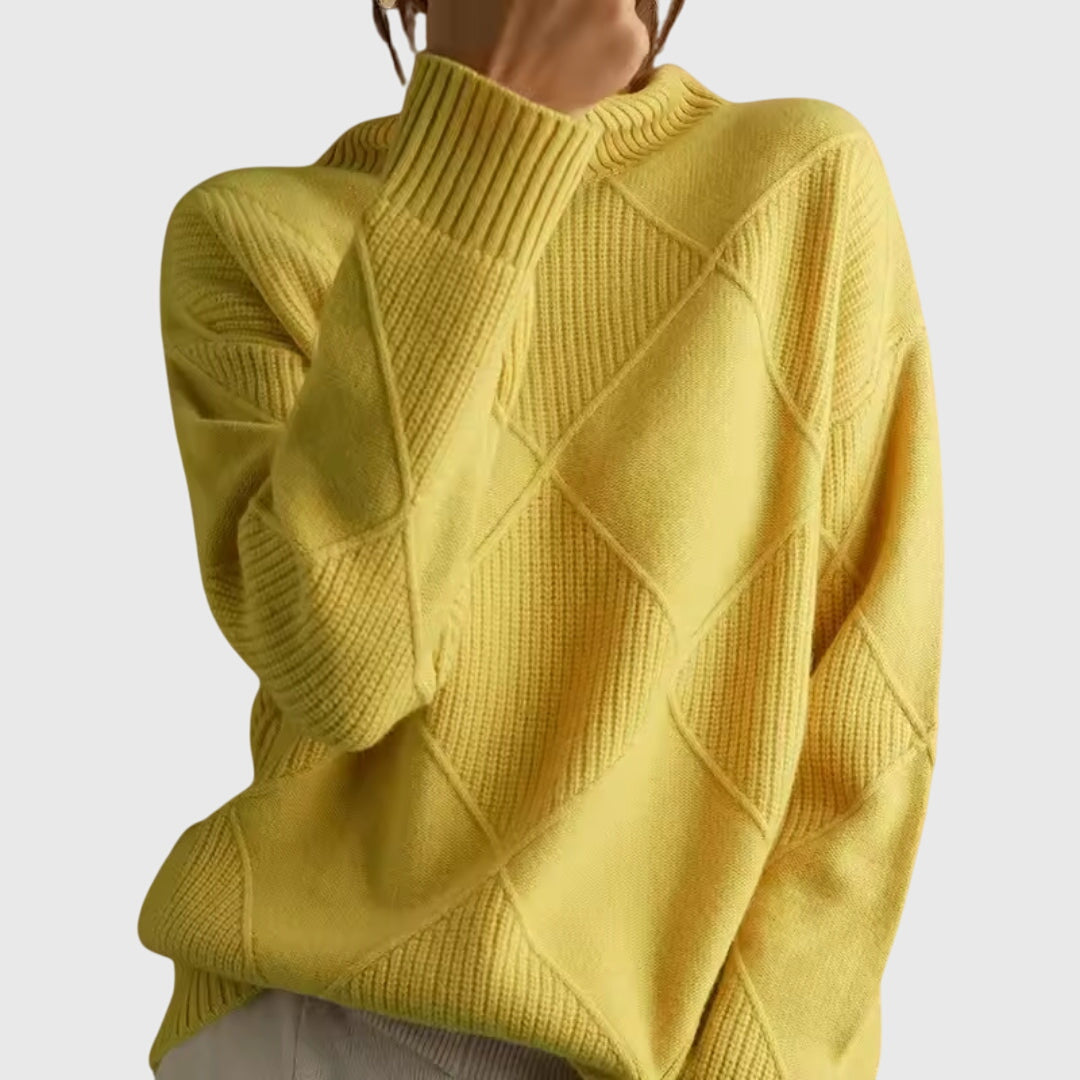 Angela™ - Chic Scarf and Comfortable Turtleneck Sweater for Sophisticated Looks