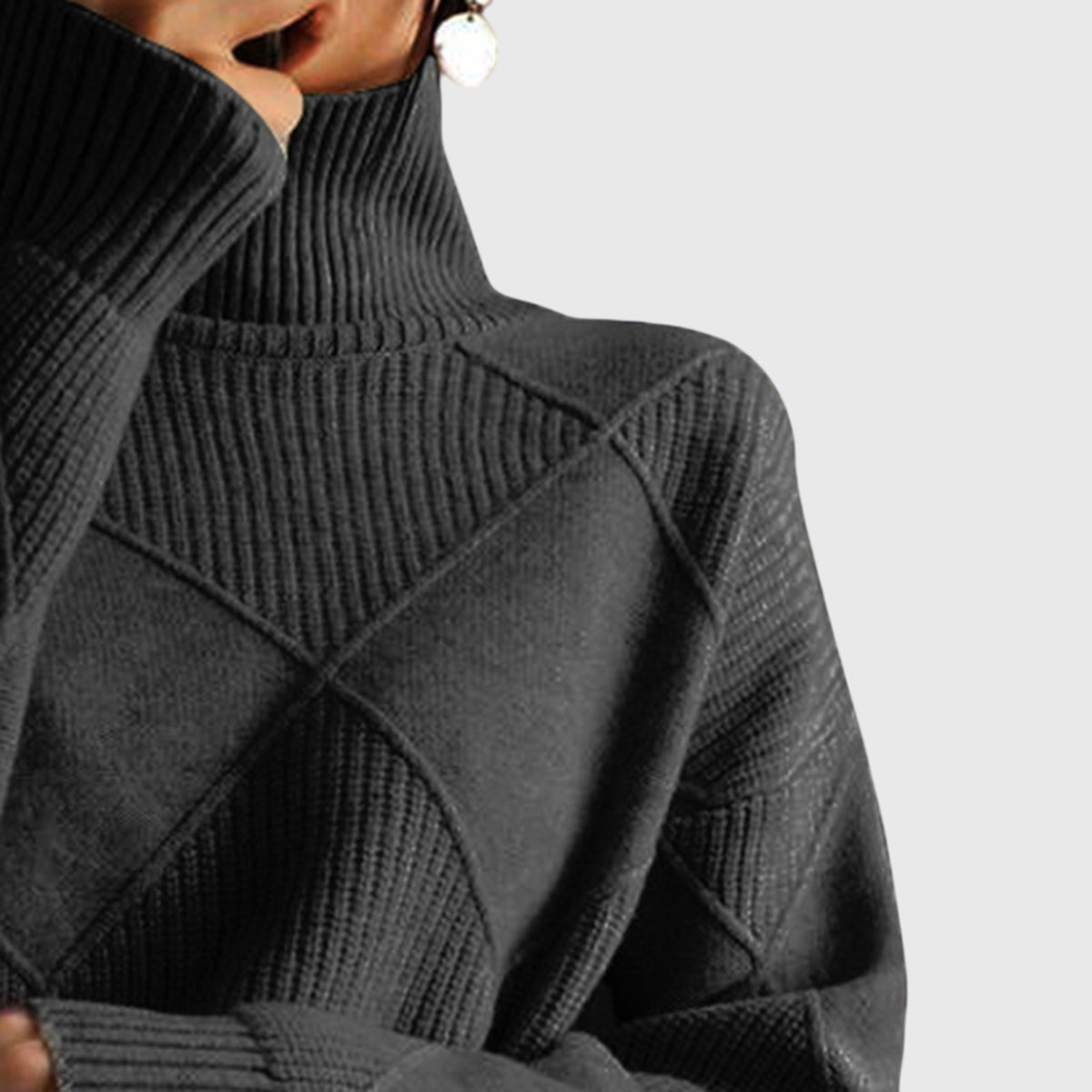 Angela™ - Chic Scarf and Comfortable Turtleneck Sweater for Sophisticated Looks