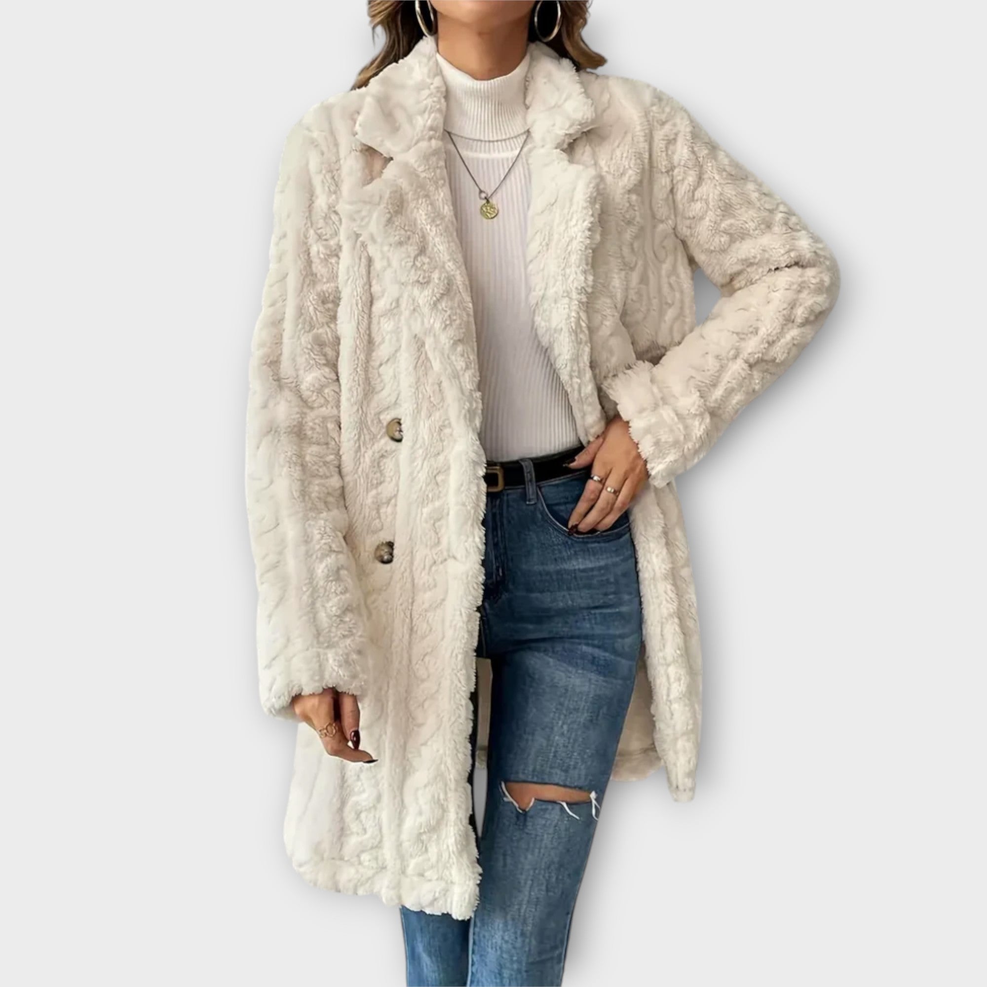 Amana™ Elegant Teddy Fur Coat - Luxurious Warmth and Supreme Comfort