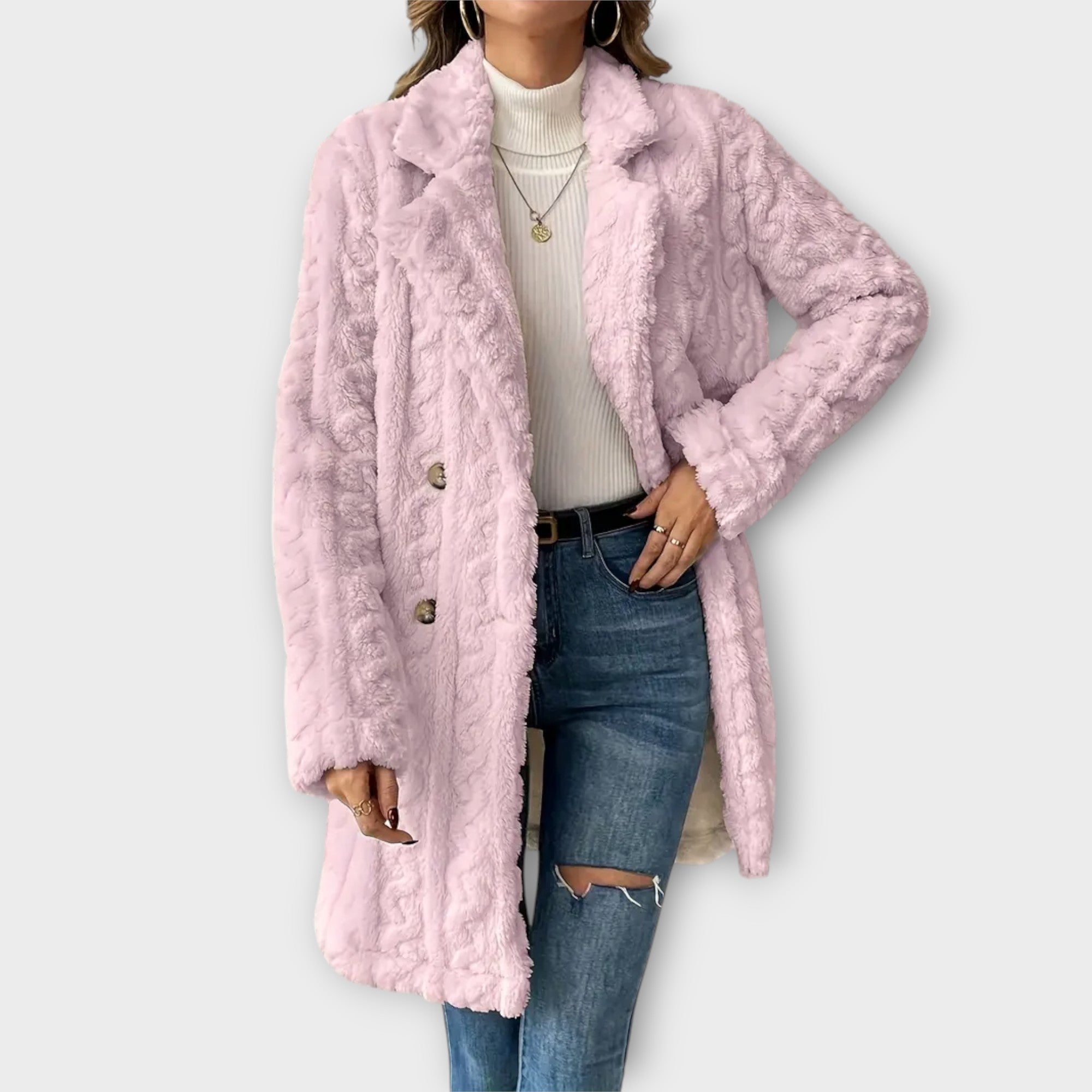 Amana™ Elegant Teddy Fur Coat - Luxurious Warmth and Supreme Comfort