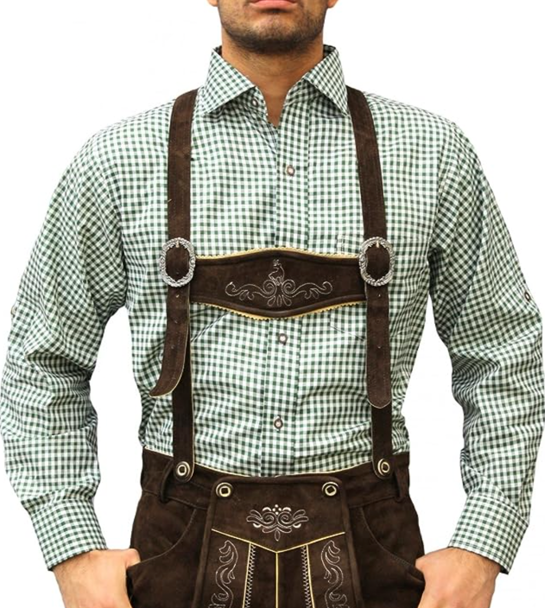 Egaler Men's Traditional Style Long Sleeve Shirt