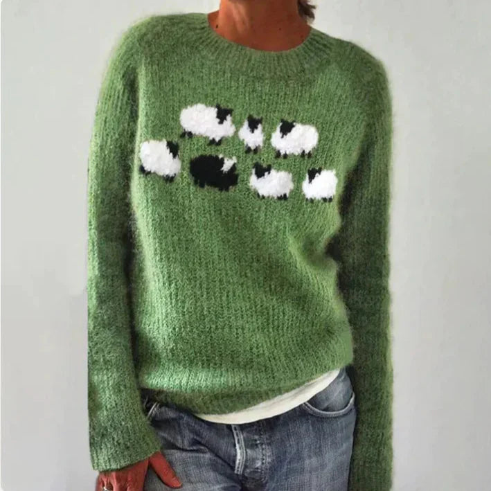 Lina™ – Sophisticated and Chic Sheepskin-Inspired Sweater for Effortless Elegance