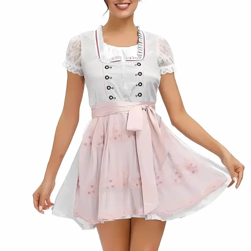 Chic Women's Dirndl for Oktoberfest with Intricate Embroidery and Elegant Silhouette